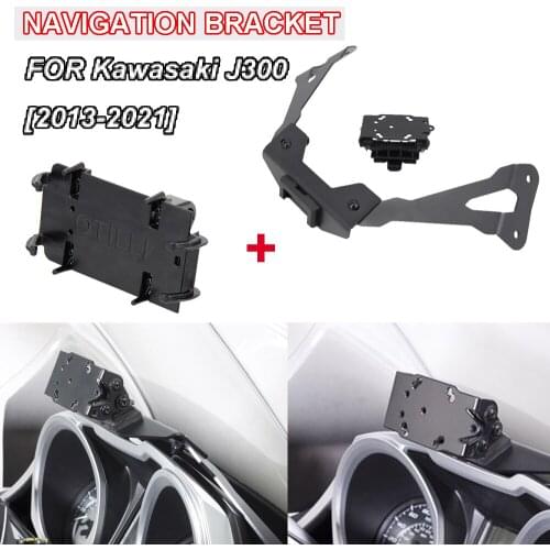 NEW For Kawasaki J300 Motorcycle Accessories Smart Phone Navigation GPS Plate Bracket Adapt Holder Kit 2013 - 2021