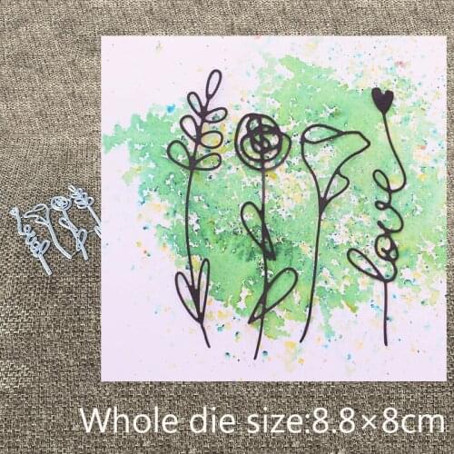 New Design Craft Metal Cutting Die cut dies 4pcs flower leaf decoration scrapbook Album Paper Card Craft Embossing die cuts