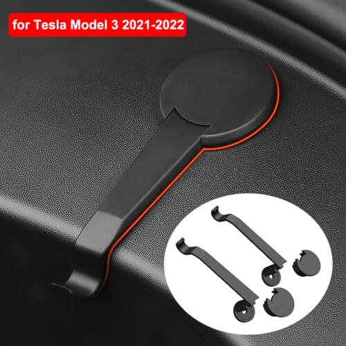 Front Luggage Hook For Tesla Model 3 Accessories 2021 Car Accessories Model3 Tesla Three Spare Box ABS Hooks Holding Clips