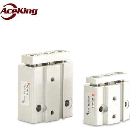 Pneumatic micro guide rod baffle push three rod cylinder MGJ6*5/10/15/20 MGJ10*5/10/15/20 instead of Ace small cylinder diameter