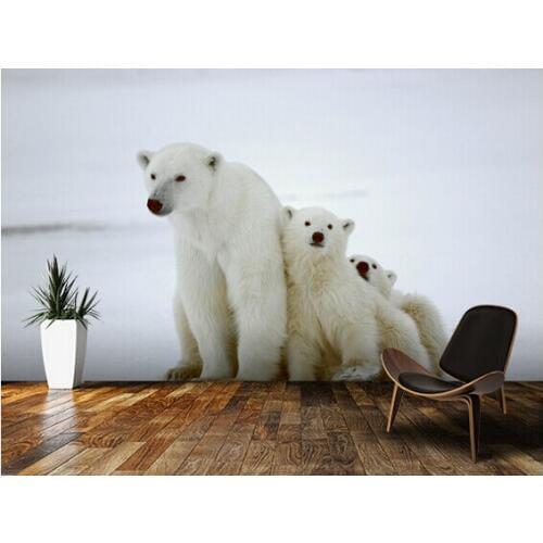 Custom papel DE parede infantil. Bear Polar murals for childrens room theme park background wall vinyl wallpaper