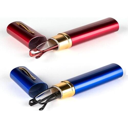 2021 Portable Pen Holder Reading Glasses Mens Women Ultra Light Compact Metal Anti Blue Ray Reading Glasses With Original Box