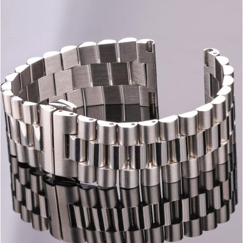 Stainless Steel Strap 22mm 21mm 20mm 18mm 16mm Solid Metal Watch Barcelet Men Women Silver Watchbands Accessorie