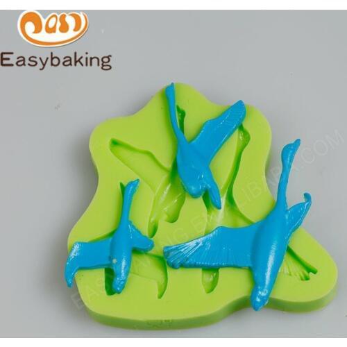 Three Ocean Fishes Silicone Fondant Mold Heat-resistant Microwave Safe Cake Decorative Tools for Candy Chocolate