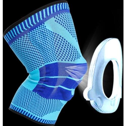 Silicone Knee Pads, Warm Knee Sleeves, Sports Anti-collision Running, Spring Knee Pads, Support Fitness Knee Brace Bandage