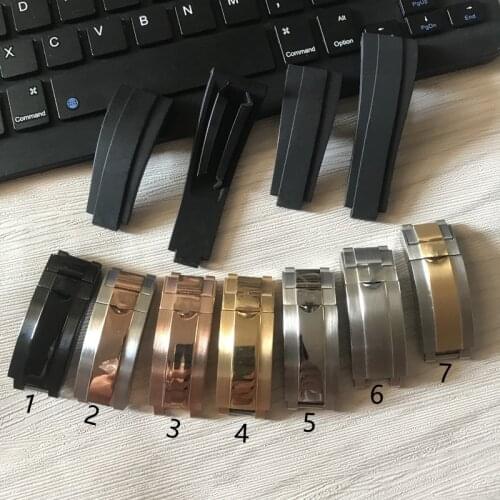 20mm nature Rubber Silicone Watch band Buckle Watchband for role strap Daytona Submariner DEEPSEA GMT SEAMARSTER OYSTERFLEX