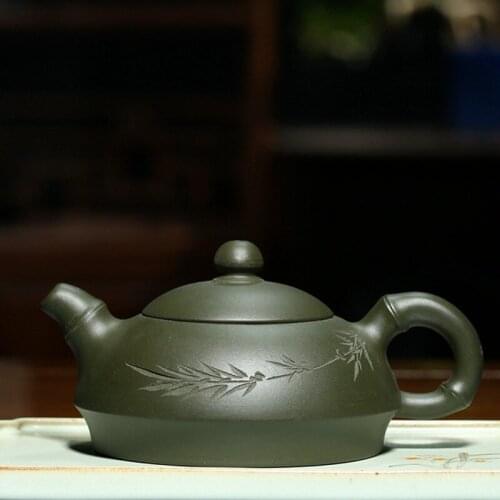 Special offer wholesale yixing undressed ore of chlorite manual recommended bamboo half a undertakes the teapot