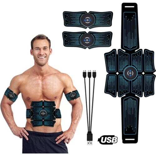 Abdominal Gear Muscle Trainer Stimulator Connect Total Abs Press Toner Home USB Charged Gym Fitness Equipment Women Men