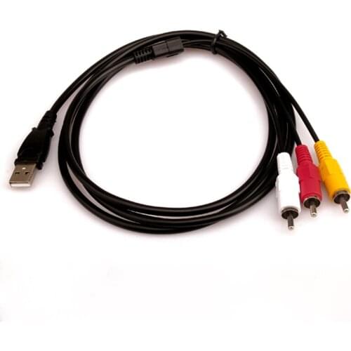 USB to RCA Cable USB2.0 Male to 3 RCA Male Coverter Stereo Audio Video Cable Television Adapter Wire AV A/V TV Adapter