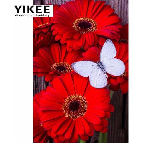 YIKEE diamond painting butterfly full drill 5d diy Full Square Diamond Embroidery Rhinestone Mosaic Painting Home Decor h208