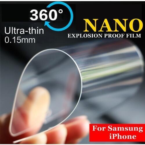 NEW Nano Screen Protector Front Film For iPhone 7 6 6s Plus 5 5s 4 4s Samsung S6 S5 S4 Note 5 4 3 Better Than Tempered Glass