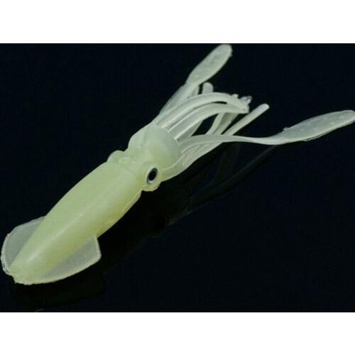 10pcs/lotLuminous Squid bait large soft fakedsoft 11cm/8g squid profile fishlur luminous simulation bait fishing tackle