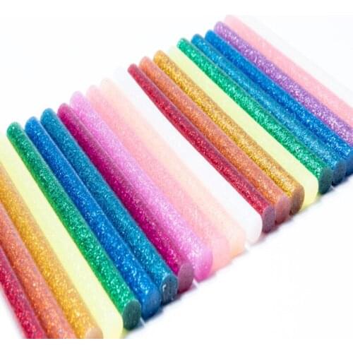 NEW 10pcs 11x100mm Hot Melt Glue Stick Mix Color Glitter Viscosity DIY Craft Toy Repair Tools Not Repeat