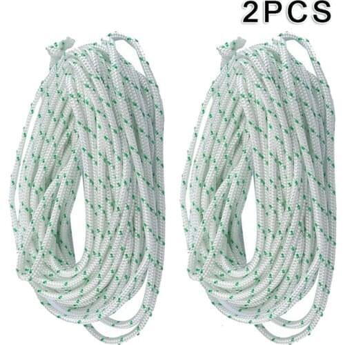 2Pcs Strong 4M Recoil Starter Cord Pull Start Rope For Husqvarna Chainsaws Atco Briggs Stratton Lawn Mowers Engine 4mm Hard Wear