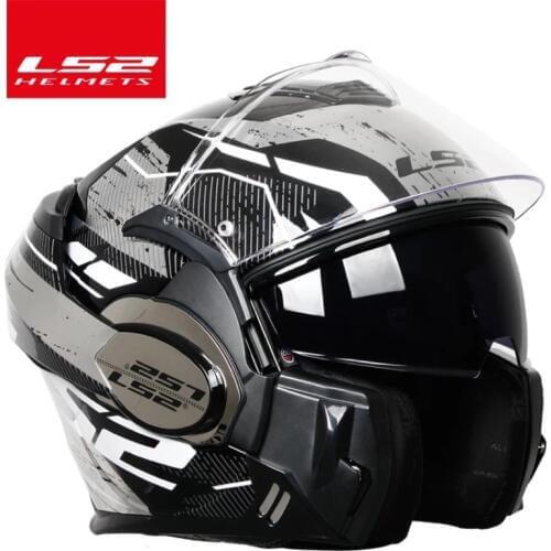 2018 Valiant LS2 FF399 full face motorcycle helmet flip up dual visor authentic wear glasses design ECE cascos de motos NEW MODE