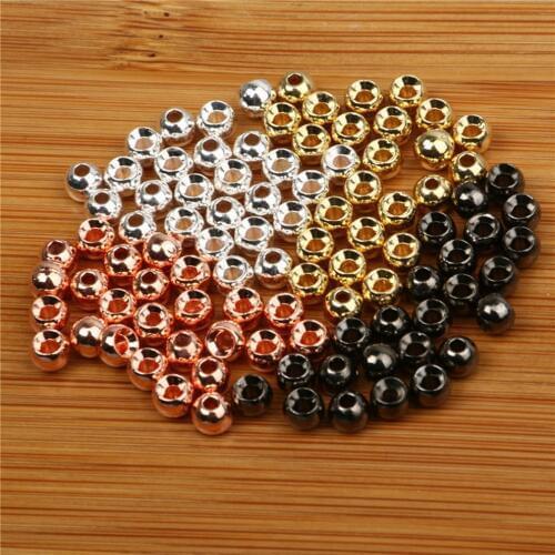 25pcs Tungsten Slotted Fly Tying Head Beads Nymph Head Ball Beads Fly Tying Materials 2/2.4/2.8/3.3/3.8mm Hot Sale Dropshipping