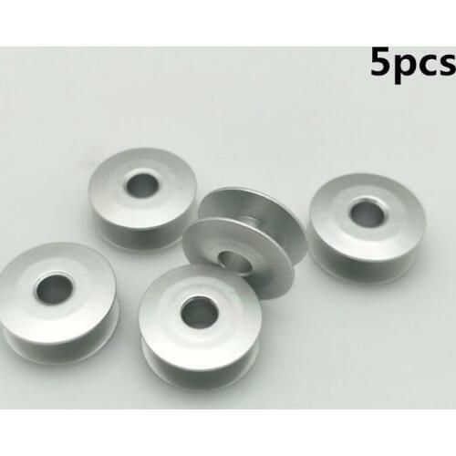 5pcs 21mm Industrial Aluminum Bobbins For Singer Brother Sewing Machine Tools #272152A 5BB5461-1
