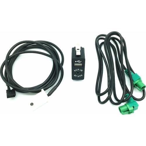 Car interior Audio AUX-in USB Socket Switch Aux Usb adapter Cable Harness Wire For BMW E60 E61 E63 E64 E87 E90 E70 F25 F12 F13