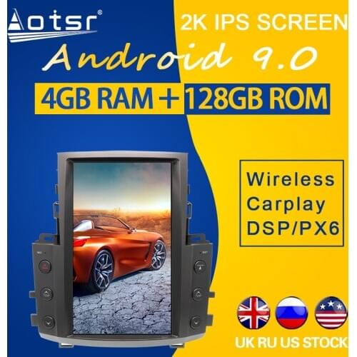 128GB ROM For Lexus LX 570 2007 2008 2009-2015 Android 9.0 Tesla Style PX6 Carplay Car GPS Navigation Multimedia Player