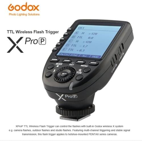Godox Xpro-P TTL Wireless Flash Trigger with 1/8000s HSS, 5 Group 4 Fuction Button for Pentax K-1, 645Z, K70, K50, KP, K-S2