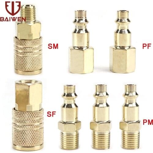BW Quick Coupler Tool NPT 1/4" Air Line Fittings Quick Couplings Male & Female Thread Air Line Fitting Hose