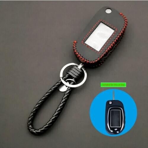 M7 Carrying 100% Leather Key Case Cover for Scher-Khan Magicar 7 8 9 10 M7 M8 M9 M10 Car Flip Remote Protect Shell