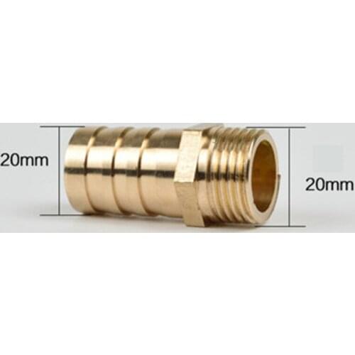 DN15 G 1/2" BSP Male Thread Brass 20mm Hose Barb Tail Pipe Fitting CouplingConnector Joint Adapter