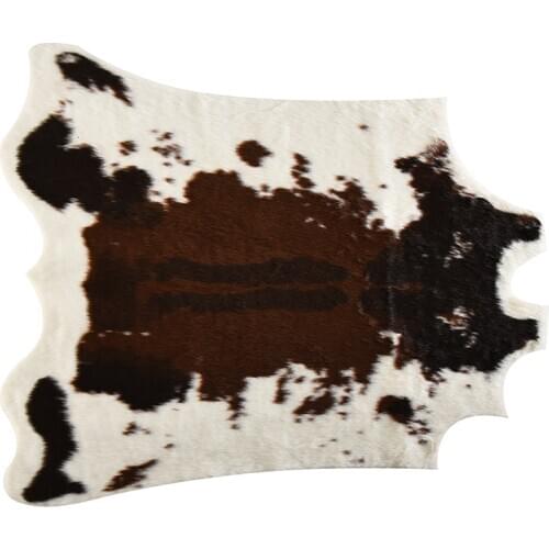 Cow Style Carpets For Living Room Bedroom Kid Room Rugs Home Carpet Floor Door Mat Decor Imitation leather Fashion Area Rugs Mat