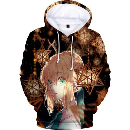 Fashion Design 3D Print Fate Stay Night Sweatshirts Unisex Hoodys Cap Hot Game Streetwear Long Sleeve Harajuku essentials Hoodie
