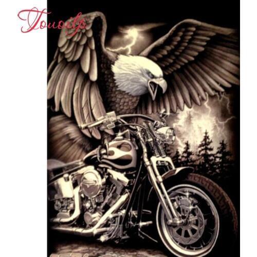 Diy Eagle and motorcycle Diamond painting kit Cross Stitch full Diamond Embroidery mosaic painting Home Decorative stickers