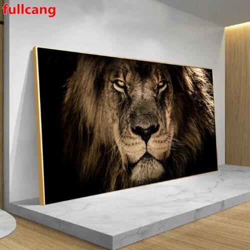 5d African Large Lion Face Diamond Painting Kit Full Diamond Embroidery Sale Cross Stitch Rhinestone Art Hobby Gift JX2068