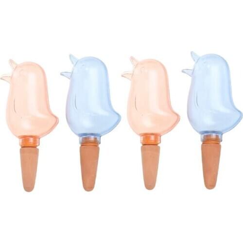 4 Pcs Bird Shape Clear Plant Waterer Clear Self Watering Devices Globes, Houseplant Watering Bulbs Plant Watering Spikes Automat