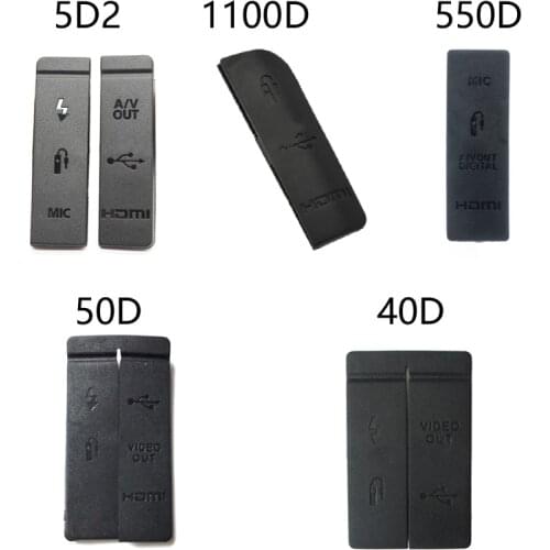 USB Rubber Lid Door USB/HDMI-compatible DC IN/VIDEO OUT Rubber Door Bottom Cover For Canon 50D 40D 1100D 5D2 550D 60D Camera