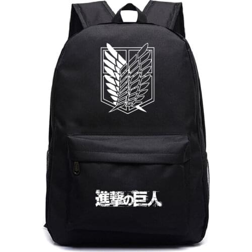 Attack On Titan Backpacks For Boys Girls Anime School Bag For Teenagers Laptop Backpack Canvas School Bag