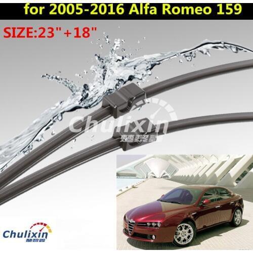 2pcs/lot Wiper blades for 2005-2016 Alfa Romeo 159 23"+18" fit side pin type wiper arms only