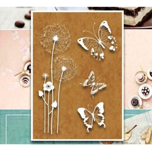 11*16 Dandelion butterfly Transparent Clear stamp Silicone Stamp/Seal DIY scrapbooking/photo album Easter stamp sheets