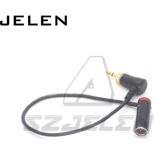 Ta3m 3pin male to 3.5 Audio elbow with lock for Sennheiser audio cable, Use SOMMER SOD-14 audio cable