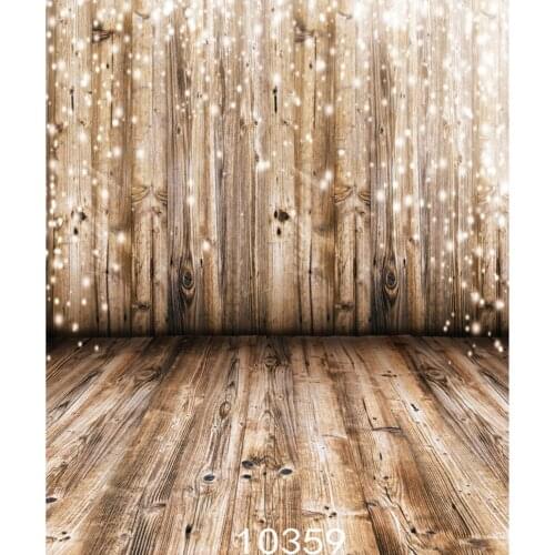 Fabric Cloth Custom Photography Backdrops Prop Christmas Wooden Floor Wall Sparkles Vinyl Backgrounds Photo Studio for Children