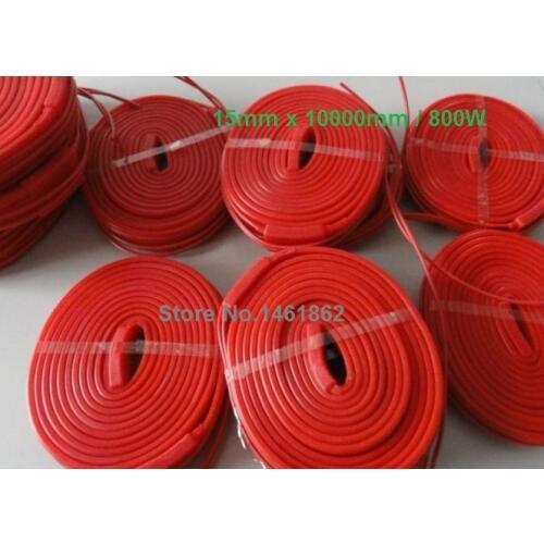 25x1000mm 80W 220V High quality flexible Silicone Heating belt heat tracing belt Silicone Rubber Pipe Heater waterproof