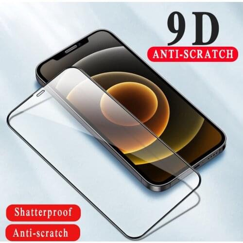 9D Transparent Shockproof Tempered Glass For iPhone 11 12 Pro Max X Xs XR 6 7 8 Plus 9H Clear Explosion Proof Screen Protector