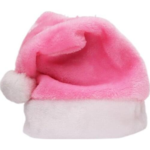 Winter Red Christmas Hats Warm Holiday Xmas Cap for Santa Claus Christmas Hat with Ball Plush Cloth Headwear