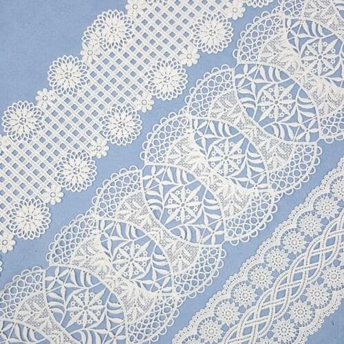 1 Yards Lace Fabric Window Curtains Wedding Decoration Trim DIY Milk Silk Ribbon Skirt Accessories