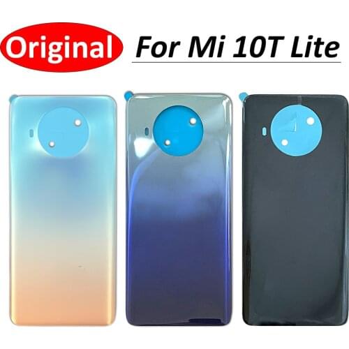 100% Original Back Cover Battery Door Rear Housing Cover Case For Xiaomi Mi 10T Lite Repair Spare Parts