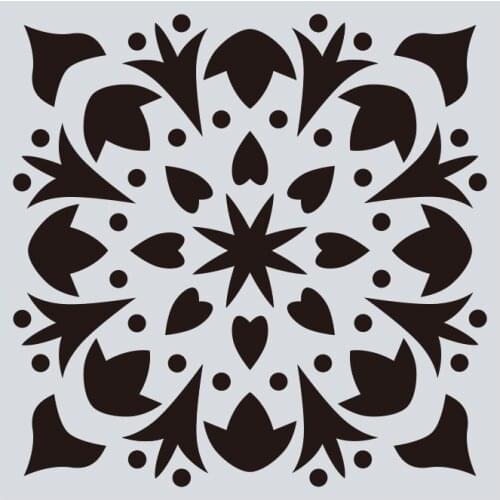 15*15 Mandala Layering Stencils Drawing Spray stencil DIY Scrapbook photo album Decorative Embossing DIY Card Crafts