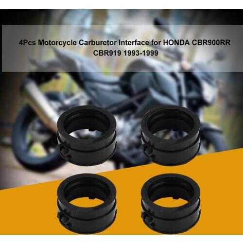 4Pcs Motorcycle Carb Intake Carburetor Interface Adapter for HONDA CBR900RR CBR919 1993-1999 Carburador de la motocicleta