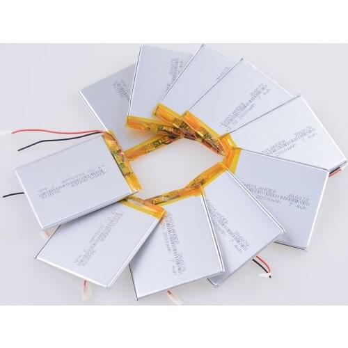 10pcs/Lot 306070 3.7V 2000mAh Rechargeable li Polymer Battery For E-Book Tablet PC Power Bank Wexler Book E6005 356070