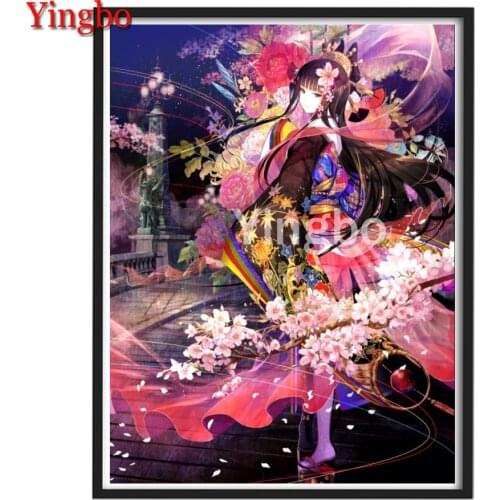 Diamant painting Japanese woman 5d diy diamond painting full square Diamond embroidery cartoon anime girl diamond round