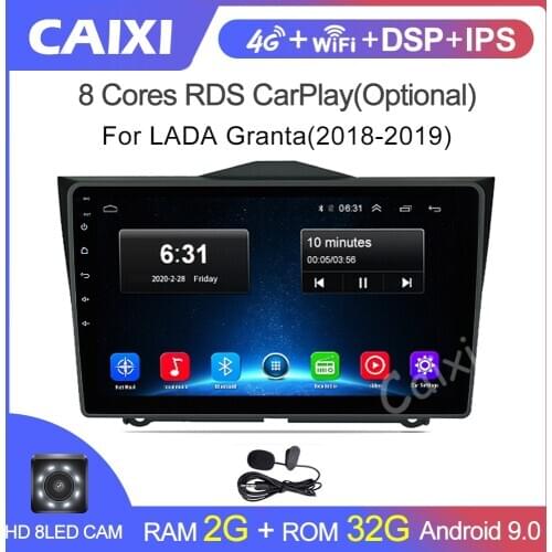 For LADA ВАЗ Granta Cross 2015 2016 2017 -2019 Car Radio Multimedia Video Player GPS navigation Car Android 9.0 No dvd 2 din