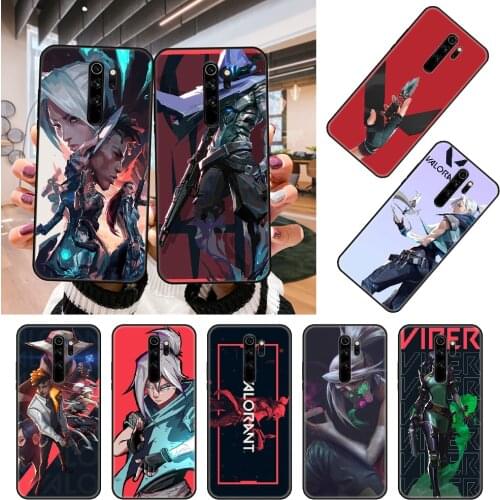 Phone Case For Xiaomi Redmi 8 8A 7A 7 K20 Note 9 9S Pro 4 5 Plus Black Cover Bumper 3D Waterproof Soft Valorant Riot Game