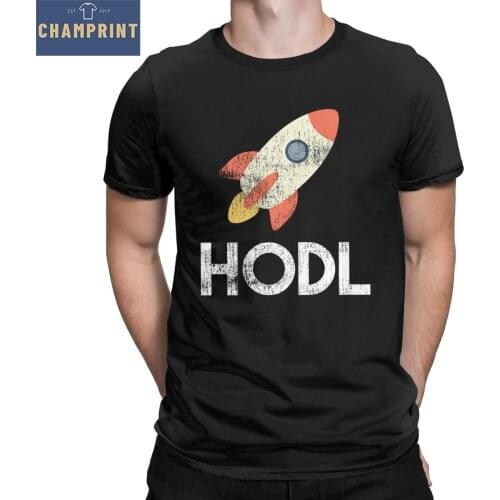 Crazy Bitcoin HODL BTC Crypto Currency T Shirts Cryptocurrency T-Shirts for Men Pure Cotton Tee Shirt Plus Size Clothes